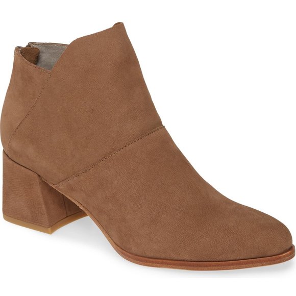 Eileen Fisher Liesel Nubuck Leather Booties Sz 10 - Picture 2 of 12